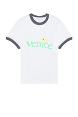 ERL Unisex Venice T-Shirt Knit in White, view 1, click to view large image.