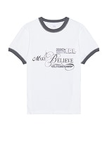 ERL Unisex Make Believe T-Shirt Knit in White, view 1, click to view large image.
