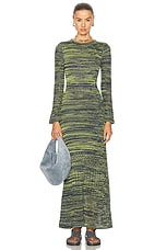ESCVDO Murga Maxi Dress in Blue & Green, view 2, click to view large image.