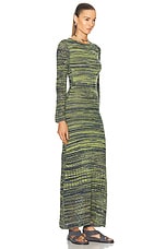 ESCVDO Murga Maxi Dress in Blue & Green, view 3, click to view large image.