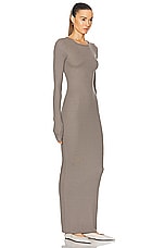 Eterne Long Sleeve Crewneck Maxi Dress in Clay, view 2, click to view large image.