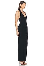 Eterne Halter Maxi Dress in Black, view 2, click to view large image.