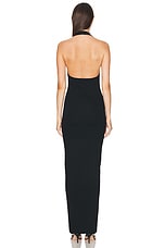 Eterne Halter Maxi Dress in Black, view 3, click to view large image.