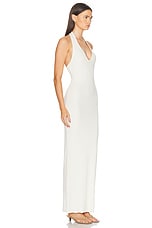 Eterne Halter Maxi Dress in Cream, view 2, click to view large image.