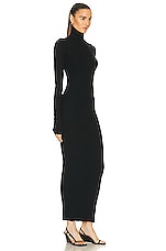 Eterne Long Sleeve Turtleneck Maxi Dress in Black, view 2, click to view large image.