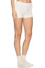 Eterne Drawstring Short in Cream, view 2, click to view large image.