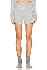 Eterne Lounge Boxer Short in Heather Grey, view 1, click to view large image.