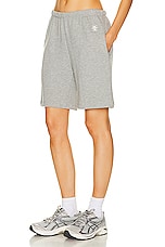Eterne Terry Boyfriend Short in Heather Grey, view 3, click to view large image.