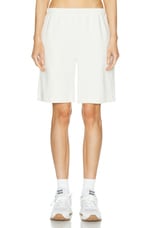 Eterne Terry Boyfriend Short in Cream, view 1, click to view large image.