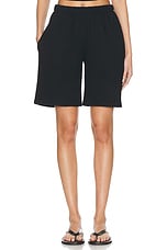 Eterne Terry Boyfriend Short in Black, view 1, click to view large image.