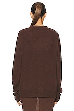 Eterne Theodore Cardigan in Chocolate, view 4, click to view large image.