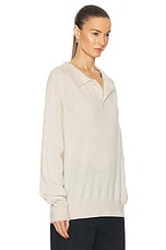 Eterne Brady Cashmere Sweater in Oatmeal, view 2, click to view large image.