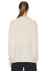 Eterne Brady Cashmere Sweater in Oatmeal, view 3, click to view large image.