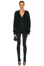 Eterne Theodore Cardigan in Black, view 4, click to view large image.