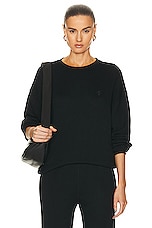 Eterne Oversized Crewneck Sweatshirt in Black, view 1, click to view large image.