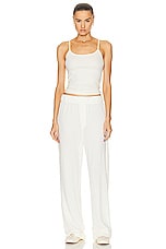 Eterne Thermal Lounge Pant in Ivory, view 4, click to view large image.