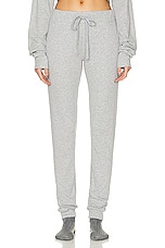 Eterne Thermal Drawstring Pant in Heather Grey, view 1, click to view large image.