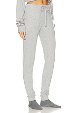 Eterne Thermal Drawstring Pant in Heather Grey, view 2, click to view large image.