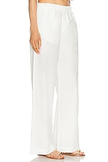 Eterne Lounge Pant in White, view 2, click to view large image.