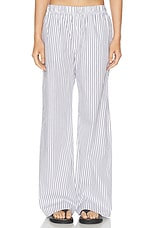 Eterne Lounge Pant in White & Black Stripe, view 1, click to view large image.