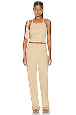 Eterne Lounge Pant in Sand, view 4, click to view large image.