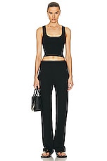 Eterne Straight Leg Sweatpant in Black, view 4, click to view large image.