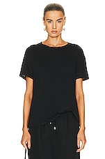 Eterne Short Sleeve Boyfriend Tee in Black, view 1, click to view large image.