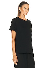Eterne Short Sleeve Boyfriend Tee in Black, view 2, click to view large image.