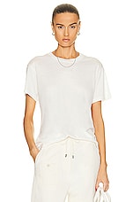 Eterne Short Sleeve Boyfriend Tee in Ivory, view 1, click to view large image.