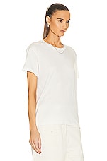 Eterne Short Sleeve Boyfriend Tee in Ivory, view 2, click to view large image.