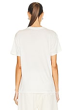 Eterne Short Sleeve Boyfriend Tee in Ivory, view 3, click to view large image.