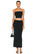 Eterne Amina Tube Top in Black, view 4, click to view large image.