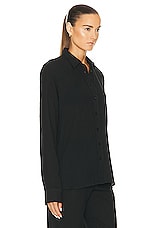 Eterne Jolene Button Down Top in Black, view 2, click to view large image.