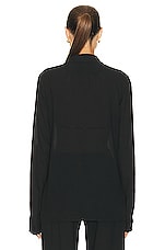 Eterne Jolene Button Down Top in Black, view 3, click to view large image.