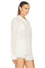 Eterne Jolene Button Down Top in Ivory, view 2, click to view large image.
