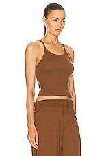 Eterne Rib Tank Top in Earth, view 2, click to view large image.
