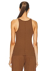 Eterne Rib Tank Top in Earth, view 3, click to view large image.