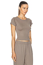 Eterne Short Sleeve Baby Tee in Clay, view 2, click to view large image.