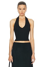 Eterne Halter Top in Black, view 1, click to view large image.