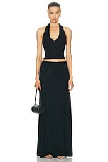 Eterne Halter Top in Black, view 4, click to view large image.