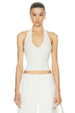 Eterne Halter Top in Cream, view 1, click to view large image.