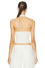 Eterne Halter Top in Cream, view 3, click to view large image.