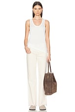 Eterne Loose Tank Top in Ivory, view 4, click to view large image.