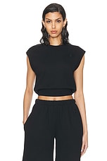 Eterne Sleeveless Crewneck Top in Black, view 1, click to view large image.