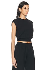 Eterne Sleeveless Crewneck Top in Black, view 2, click to view large image.