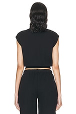 Eterne Sleeveless Crewneck Top in Black, view 3, click to view large image.
