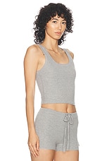 Eterne Square Neck Tank Top in Heather Grey, view 2, click to view large image.