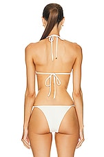 Eterne Isla String Bikini Top in Ivory, view 3, click to view large image.