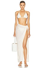 Eterne Isla String Bikini Top in Ivory, view 4, click to view large image.