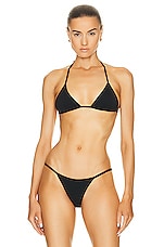 Eterne Thea 90s Bikini Top in Black, view 1, click to view large image.